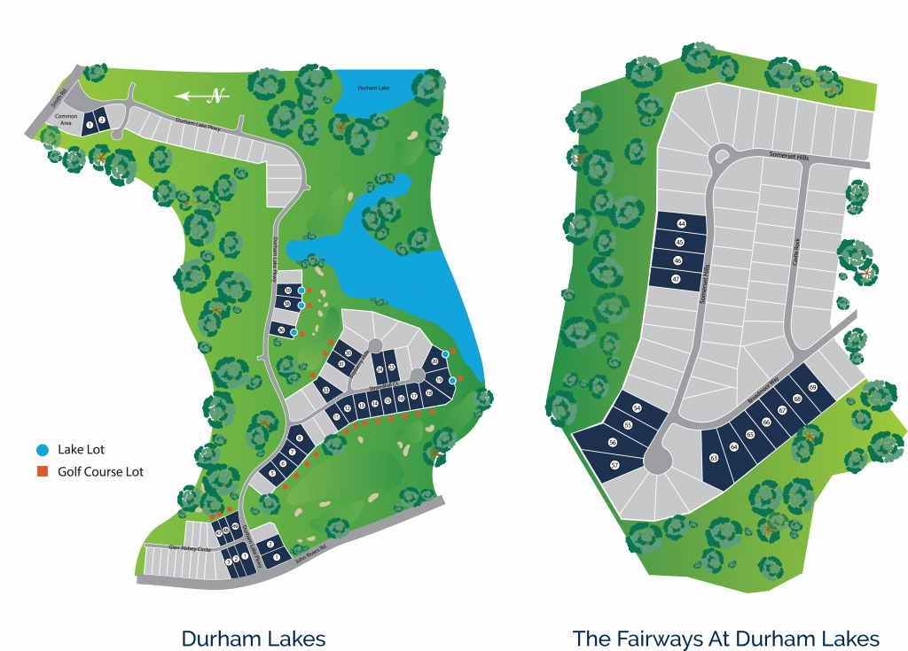 Durham Lakes Site Map