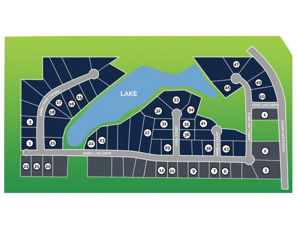 Cove Lake Estates Site Map