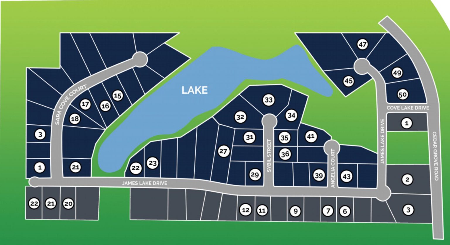 cove lake site map Stephen Elliott Homes